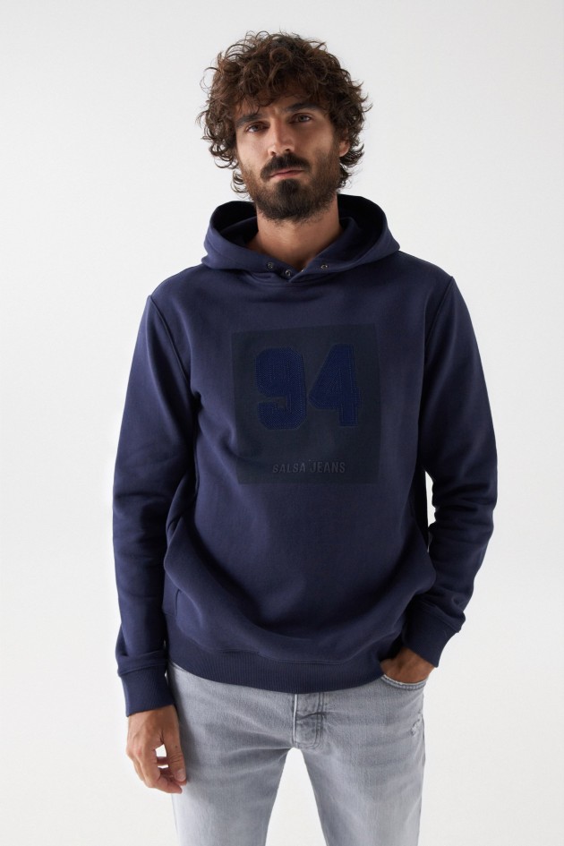 SWEAT  CAPUCHE  IMPRIM