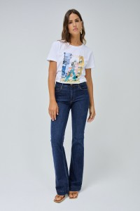 T-SHIRT BLANCHE  IMPRIM DE LISBONNE