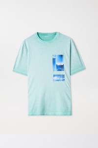 T-SHIRT EN COTON  MOTIF IMPRIM ET LOGO SALSA