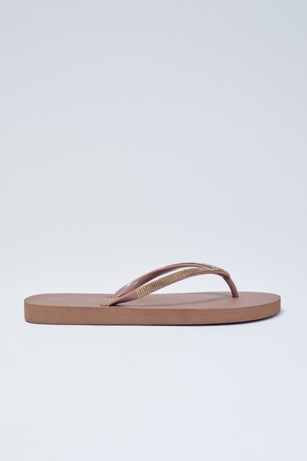 SLIPPERS WITH GOLD APPLIQUS