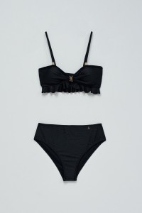 TEXTURED MESH BIKINI TOP