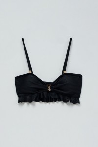 TEXTURED MESH BIKINI TOP