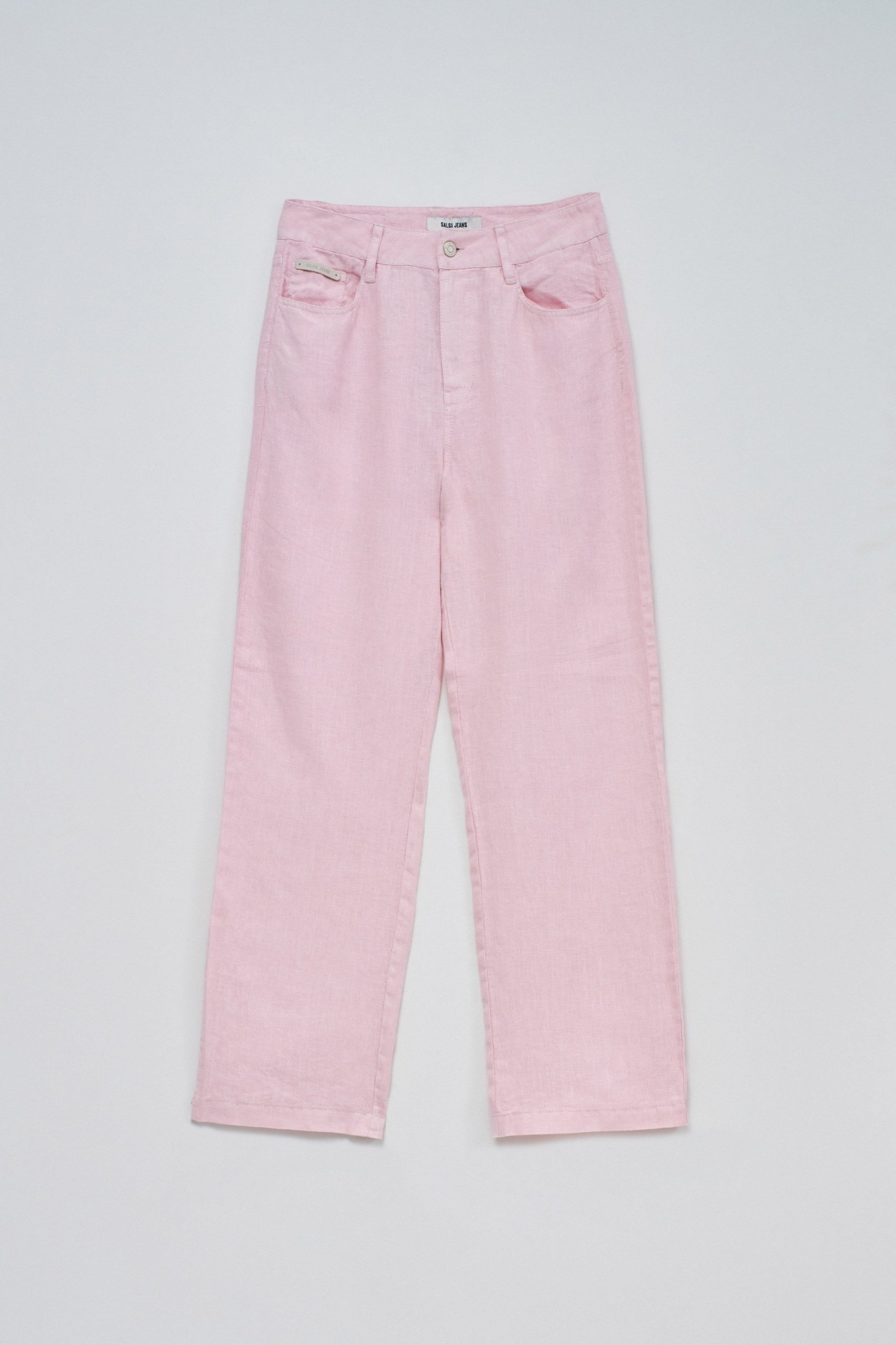 LINEN STRAIGHT TROUSERS