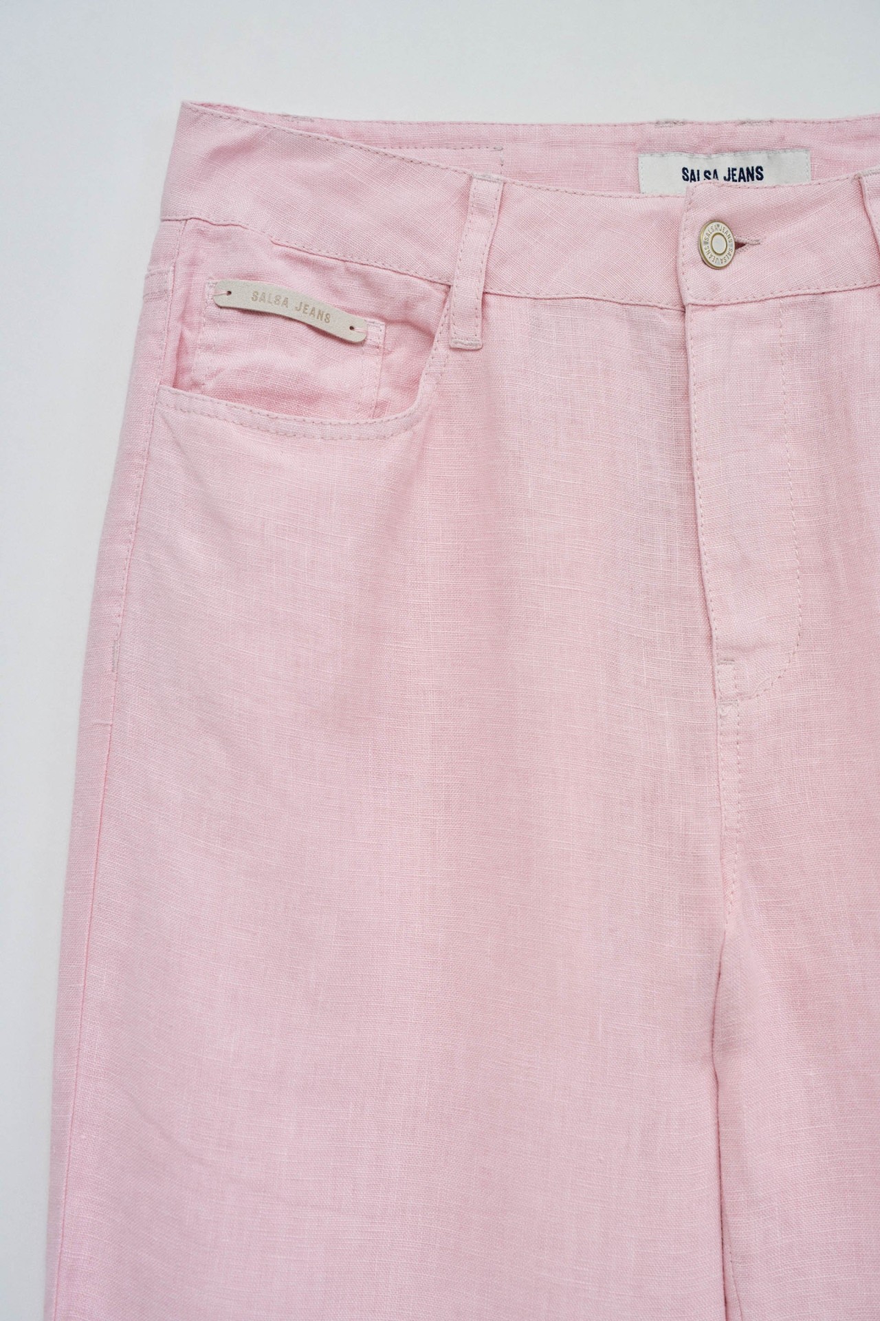 LINEN STRAIGHT TROUSERS