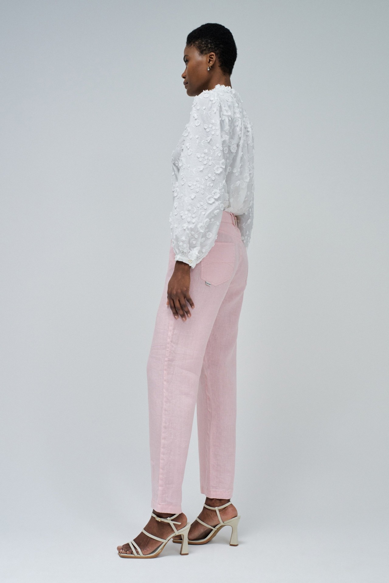 LINEN STRAIGHT TROUSERS