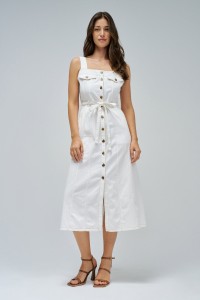 VESTIDO MIDI EM LIGHTDENIM