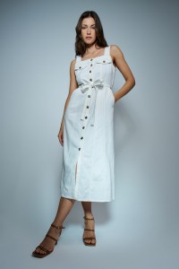 VESTIDO MIDI EM LIGHTDENIM