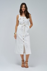VESTIDO MIDI EM LIGHTDENIM