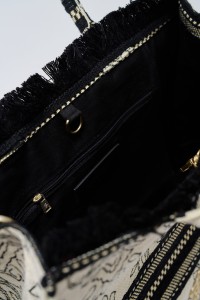 TOTEBAG WITH JACQUARD EMBROIDERY