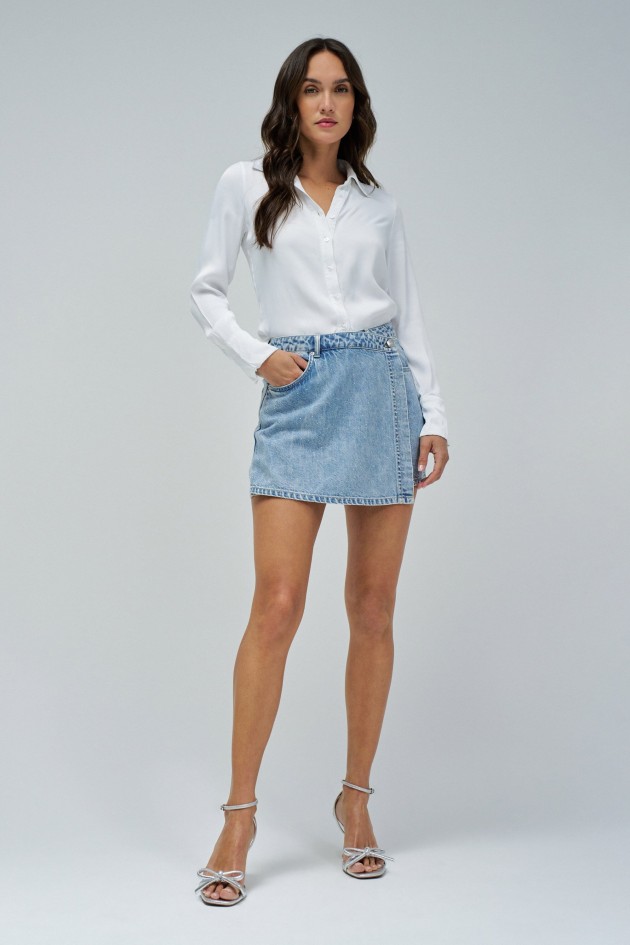 SKORT EM LIGHTDENIM