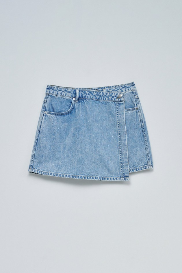 SKORT EM LIGHTDENIM