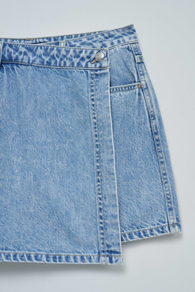 SKORT EM LIGHTDENIM