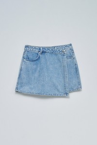 SKORT IN LIGHTDENIM