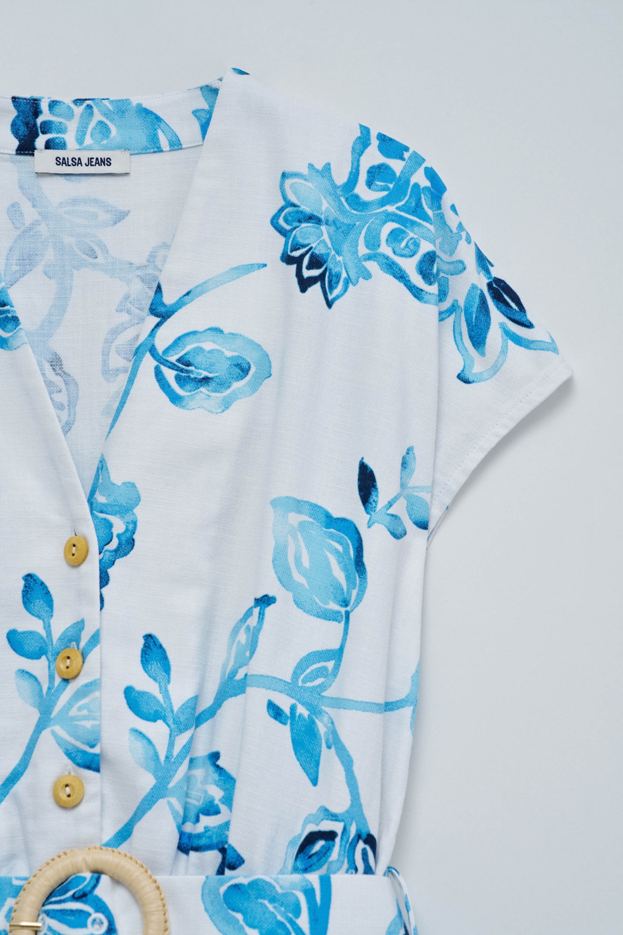 SHIRT DRESS WITH FLORAL PRINT