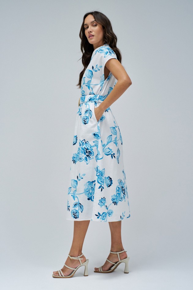 VESTIDO CAMISEIRO COM ESTAMPADO FLORAL