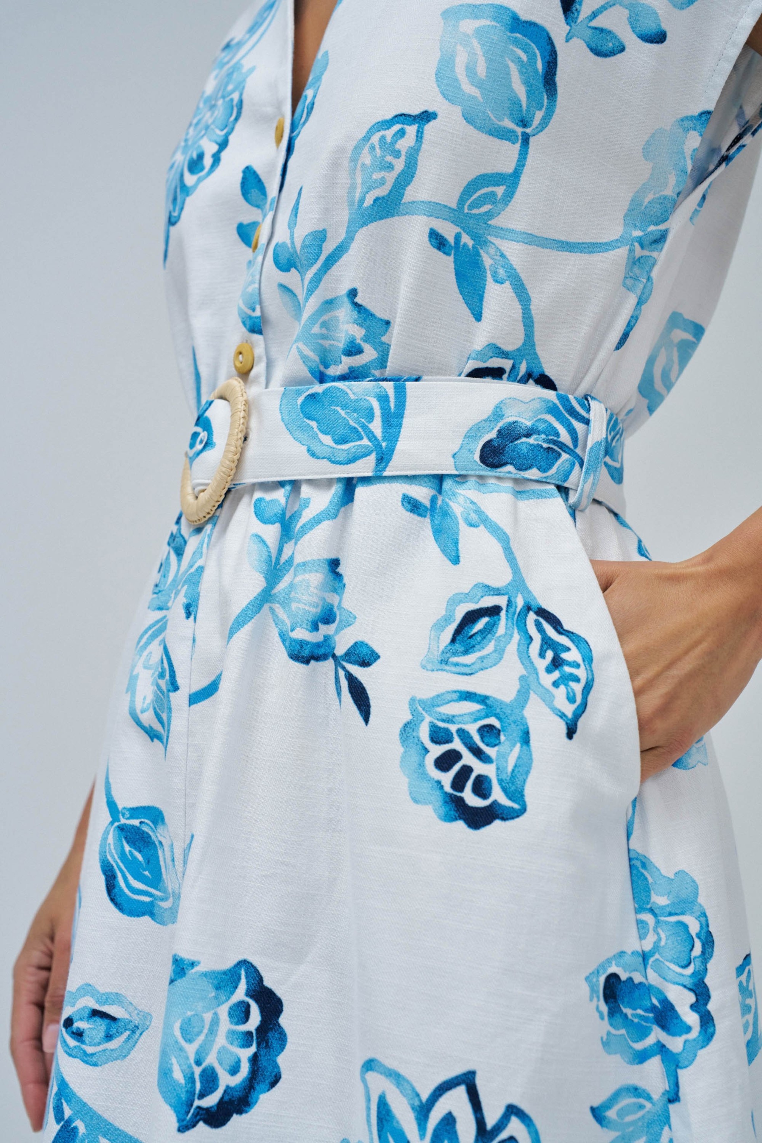 SHIRT DRESS WITH FLORAL PRINT