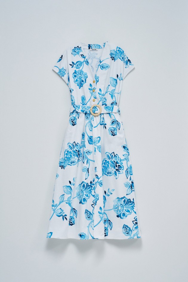 VESTIDO CAMISEIRO COM ESTAMPADO FLORAL