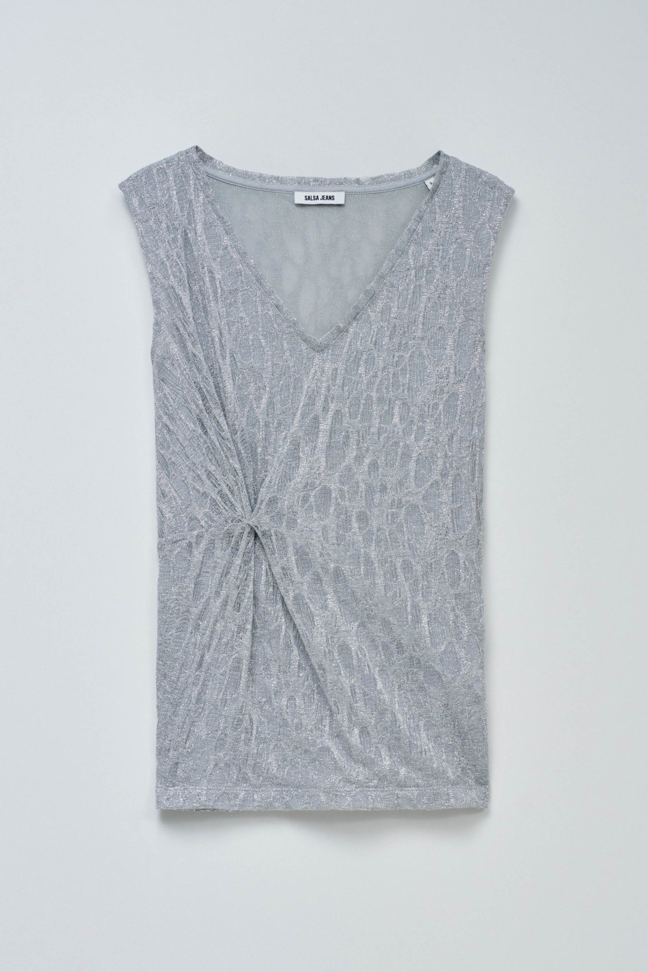 TOP IN STRICK MIT GLANZ