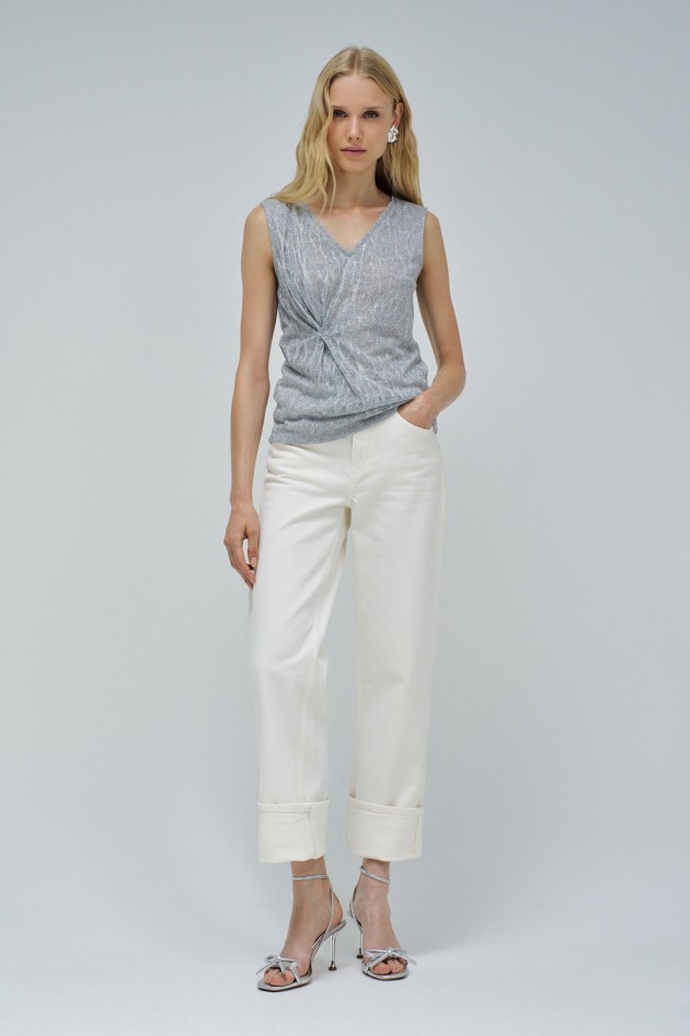 TOP IN KNIT WITH SHINE