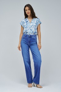 BLUSA COM PADRO FLORAL
