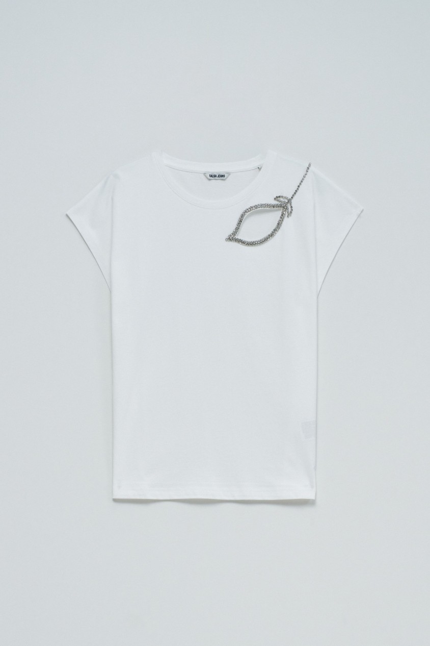 T-SHIRT AVEC DÉCOUPE SUR LA POITRINE