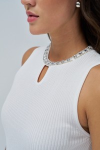RIBBED TOP WITH SPARKLES