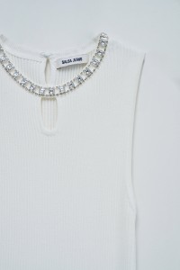 RIBBED TOP WITH SPARKLES