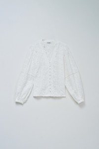 BLOUSE WITH JACQUARD EMBROIDERY