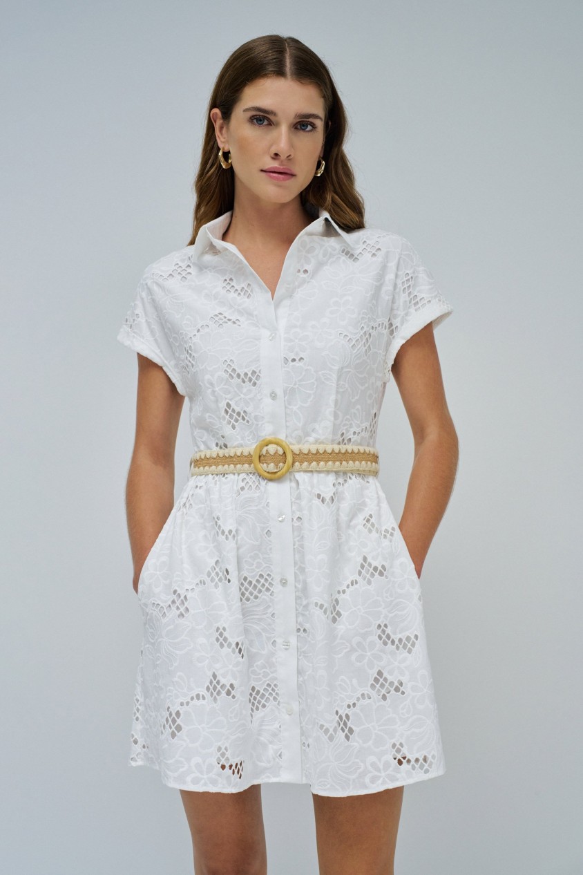 VESTIDO CAMISEIRO BORDADO