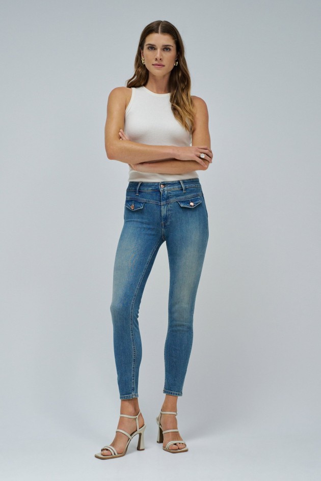 DESTINY PUSH UP CROPPED SKINNY JEANS