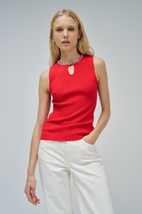 RIBBED TOP WITH SPARKLES