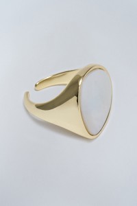 VERSTELLBARER RING MIT PERLMUTT