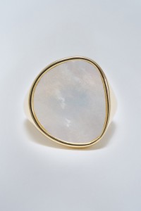 VERSTELLBARER RING MIT PERLMUTT