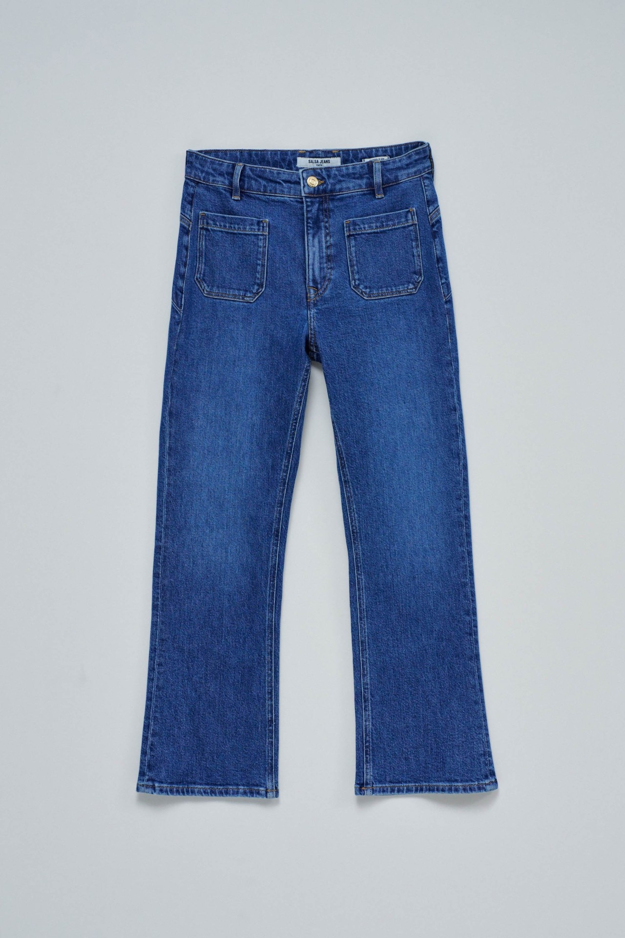 FAITH PUSH IN CROPPED FLARE JEANS