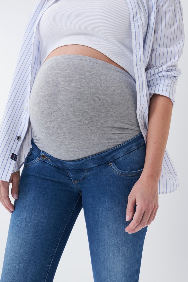 JEANS MATERNITY HOPE CROPPED DE COR MÉDIA