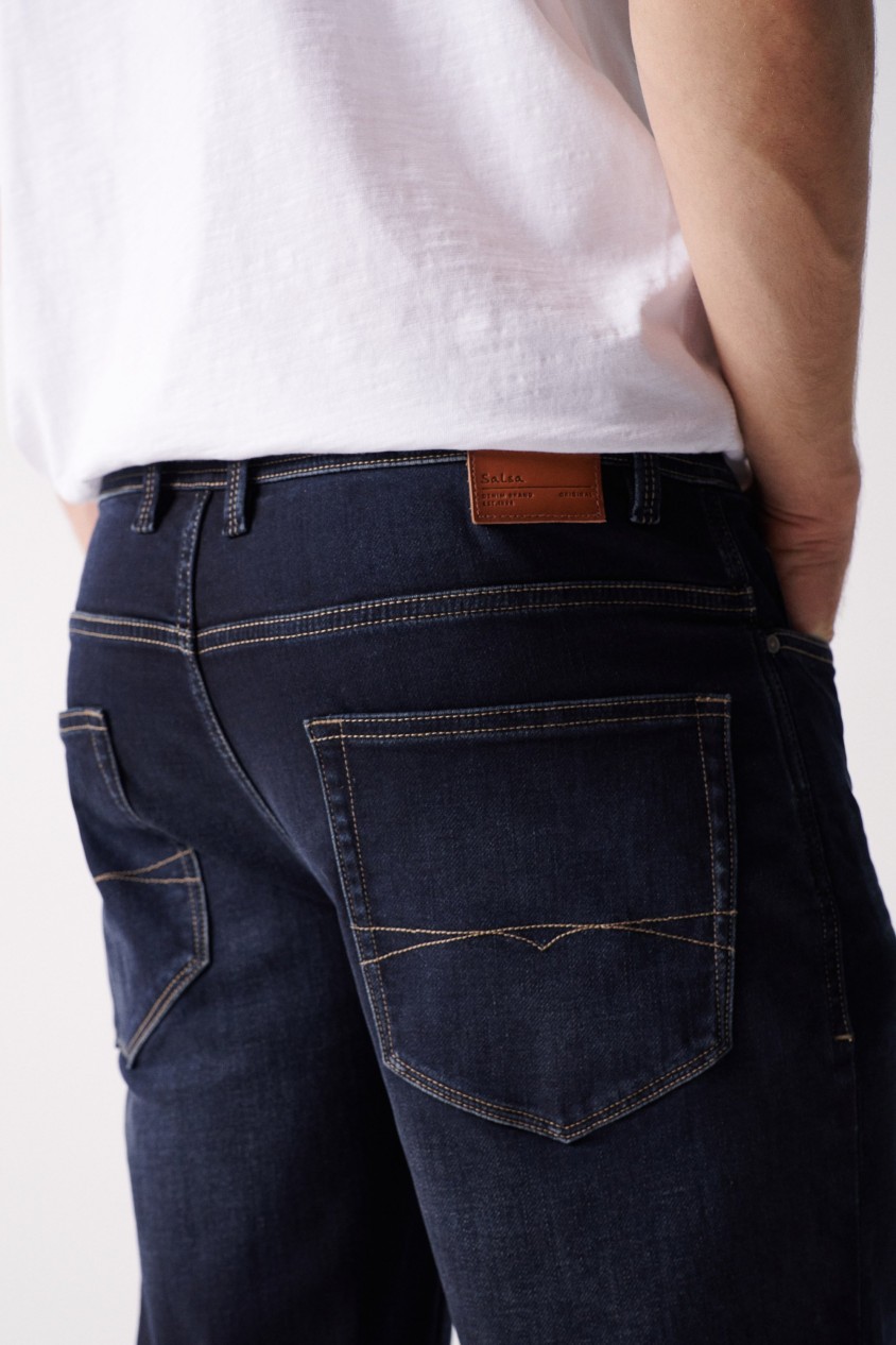 PANTALÓN CORTO VAQUERO AZUL OSCURO REGULAR