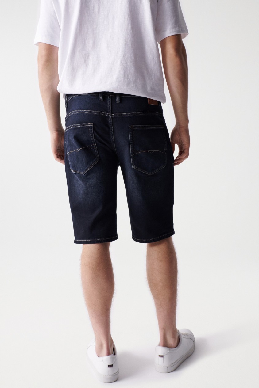 PANTALÓN CORTO VAQUERO AZUL OSCURO REGULAR