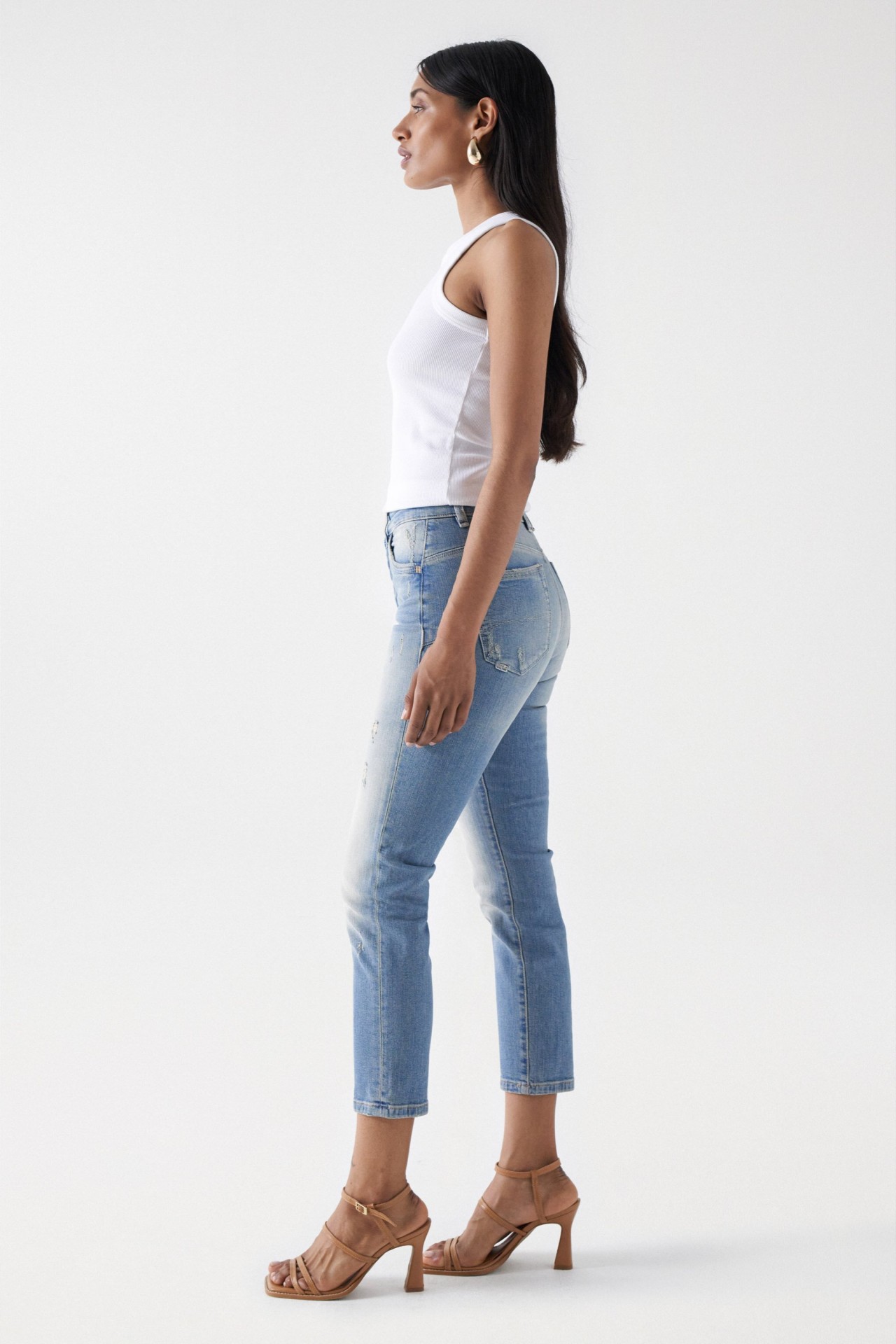CROPPED SLIM FAITH PUSH IN JEANS