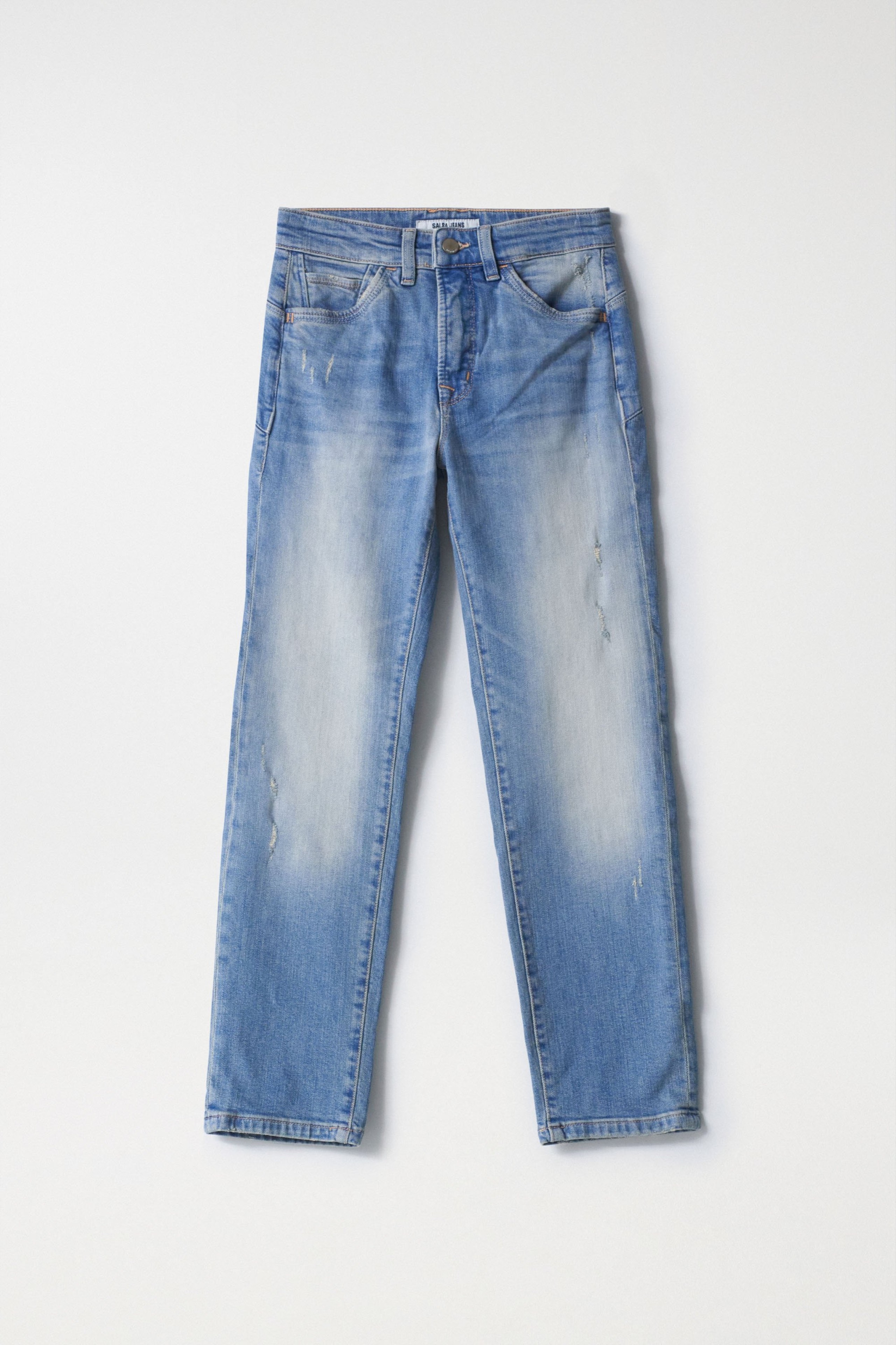 Jeans Slim Faded Femme SALSA - Taille W30/L32 - Bleu Délavé Et Distressed