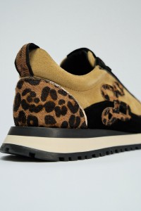 ANIMAL PRINT LEATHER SNEAKERS