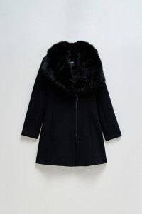 VESTE EN LAIN GRACE AVEC FOURRURE