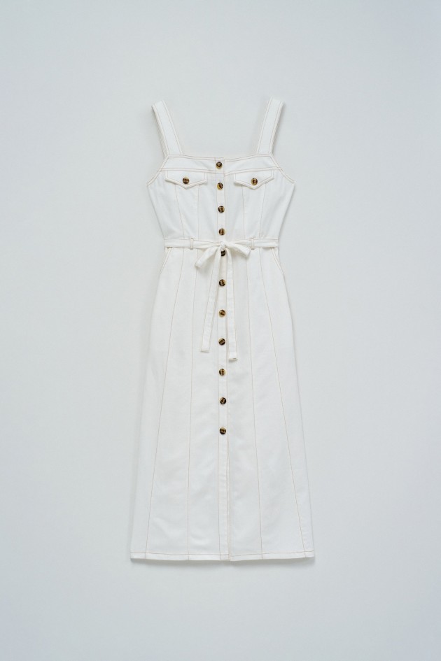 MIDI LIGHTDENIM KLEID