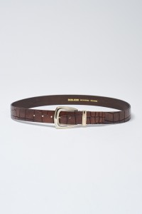 CEINTURE EN CUIR EFFET CROCODILE