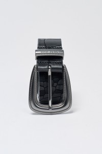 LEATHER BELT CROCODILE EFFECT