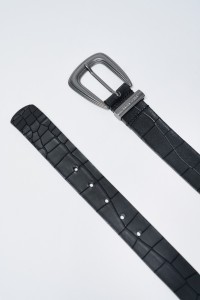 LEATHER BELT CROCODILE EFFECT