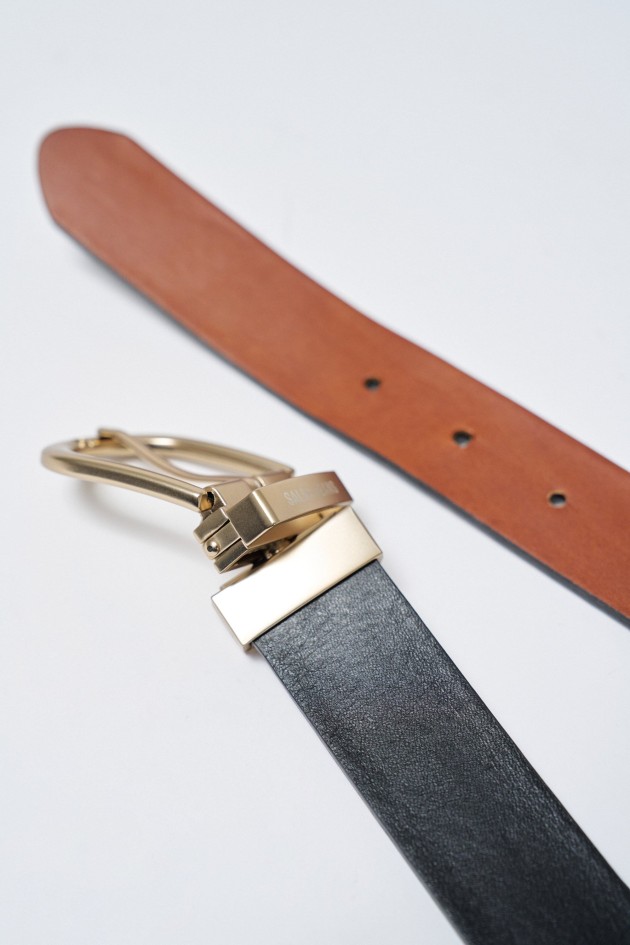 CEINTURE EN CUIR RÉVERSIBLE