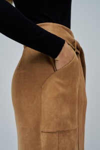 MIDI SUEDE SKIRT