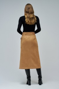 MIDI SUEDE SKIRT