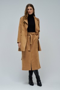 MIDI SUEDE SKIRT