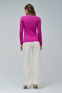 RIBBED KNIT SWEATER